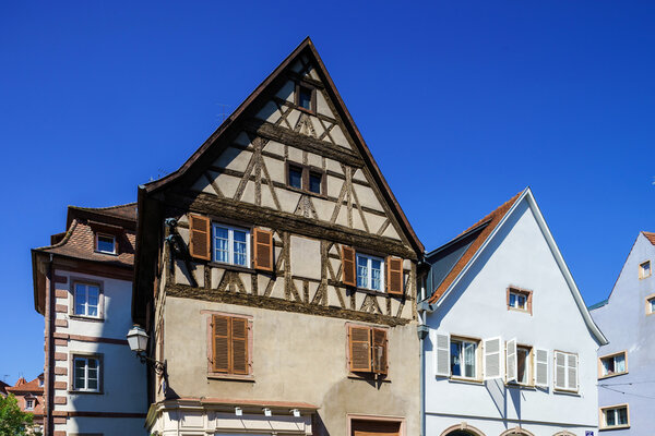 Typical traditional alsacien city house, Selestat, France