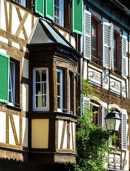 Classic timber-framing alsacien houses on the sun — Stock Photo, Image