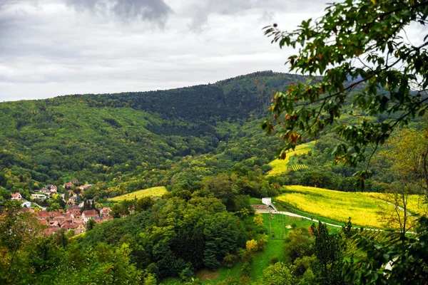 Beautiful colorized autumn hills in Alsace — Stock Photo, Image