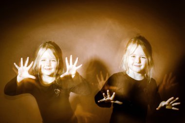 Karışık ışığıyla Cadılar mistik fotoğraf