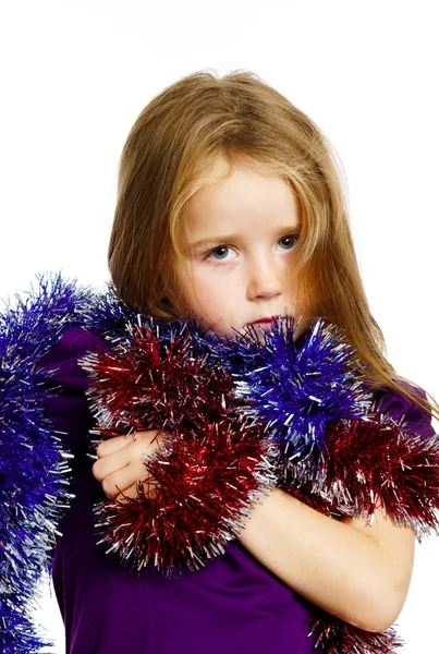 Menina bonito retrato de Natal — Fotografia de Stock