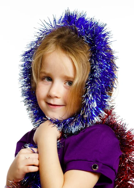 Menina bonito retrato de Natal — Fotografia de Stock