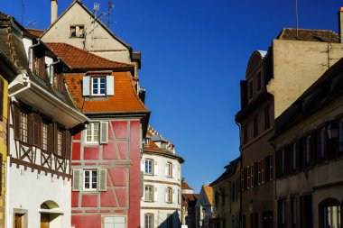 Selestat eski şehir sokak görünümü