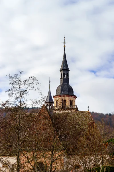 Alsace eski ortaçağ manastır kilisesi — Stok fotoğraf