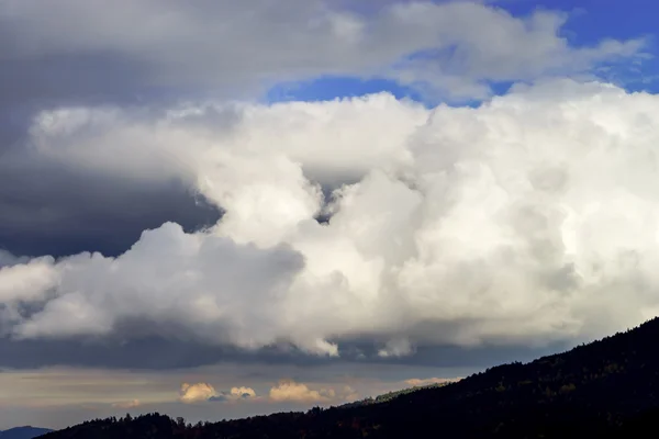 Big clouds over the mountains in Alsace — Stock Photo, Image