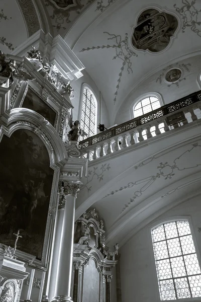 Editorial, 22 de dezembro de 2015: França: Ebersmunster Abbey Cathedral majestoso interior — Fotografia de Stock