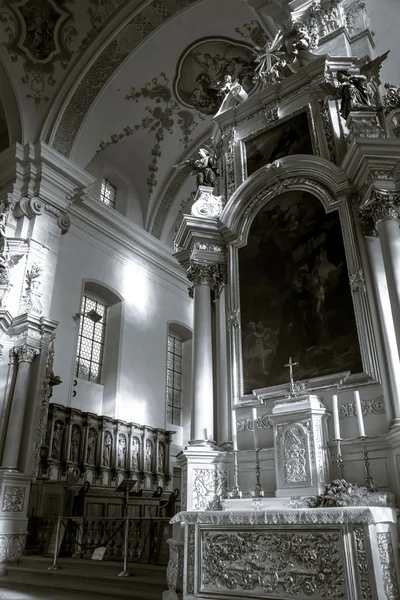 Editorial,22 December 2015: France: Ebersmunster Abbey Cathedral majestic interior — Stock Photo, Image