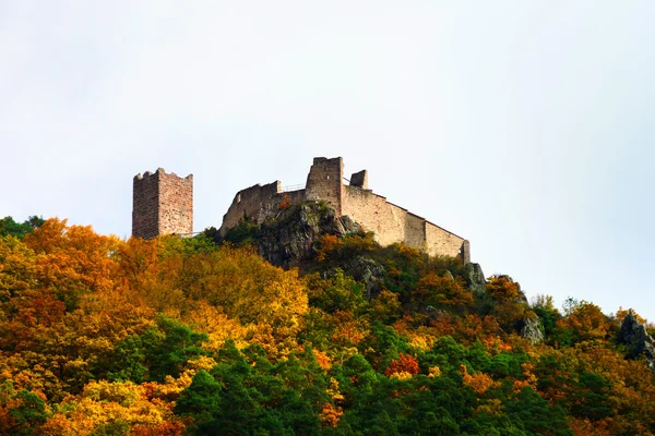 Medieval french castle on the top of hill — Stock Photo, Image