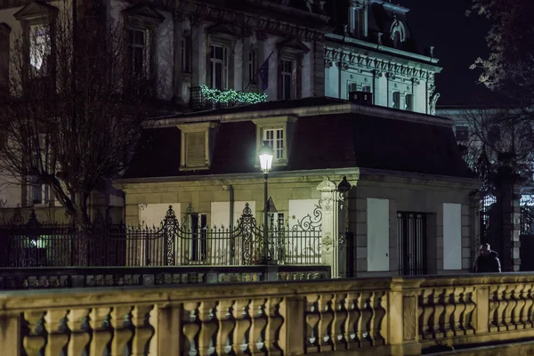 Güzel bir gece görünümü, Strasbourg, Fransa — Stok fotoğraf