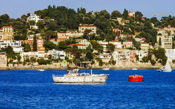 Beautiful boats on Mediterranean sea near Nice — Stock Photo, Image