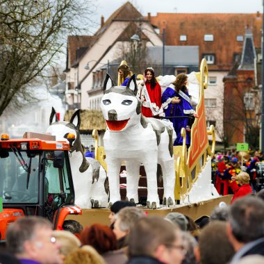 İçerik, 14st Şubat 2016: Selestat, Fransa: karnaval ve geçit töreni