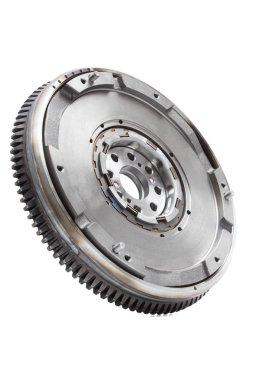 Beyaz arka planda otomotiv dizel motoru için Flywheel sönümleyici