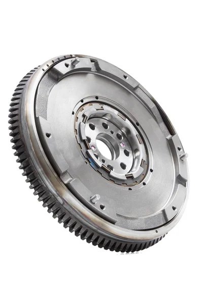 Beyaz arka planda otomotiv dizel motoru için Flywheel sönümleyici