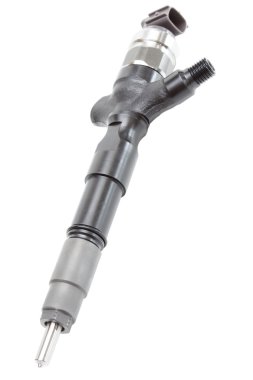 Beyaz bir arka plan üzerinde dizel yakıt için yeni başlık