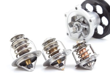 termostat su pompası motor soğutma sistemi arka plan üzerinde.