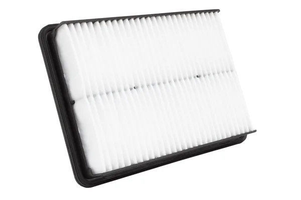 Flat engine air filter in a plastic case on a white background — Stock Photo, Image