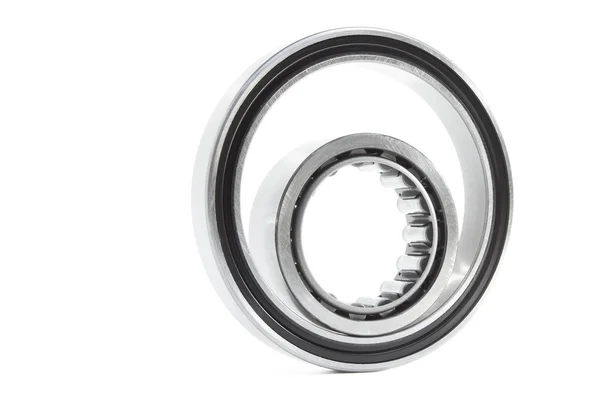 Roller-bearing open and closed on a white background — Stock Photo, Image