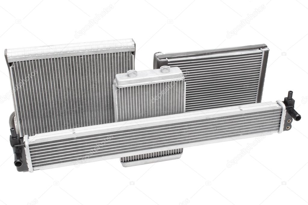 Four different automotive radiator cooling