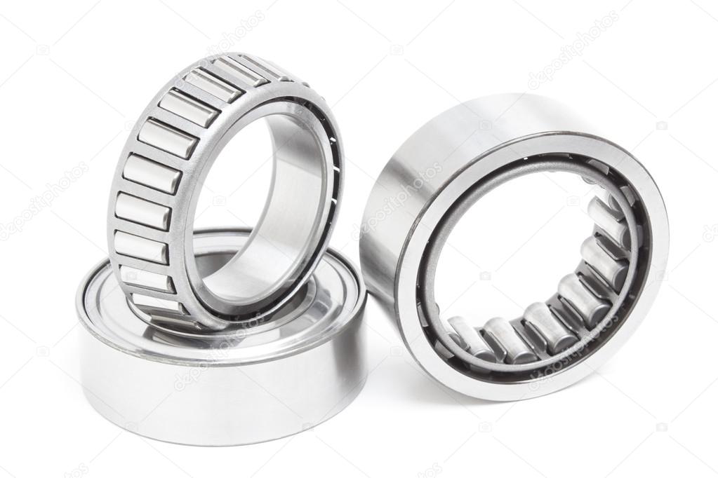 roller-bearing open and closed on a white background