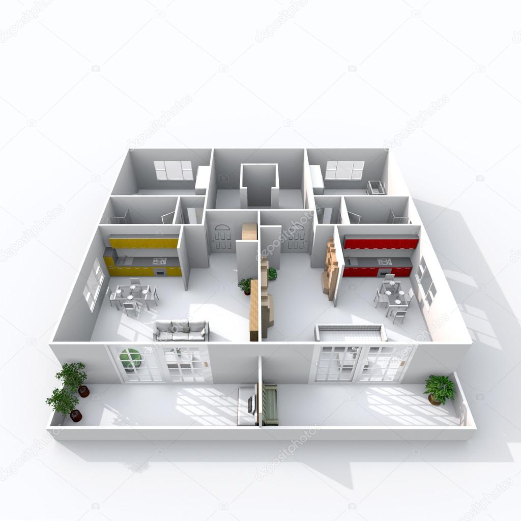 3d belsÅÃpitÃsz látványterv dupla berendezett otthon apartman ...