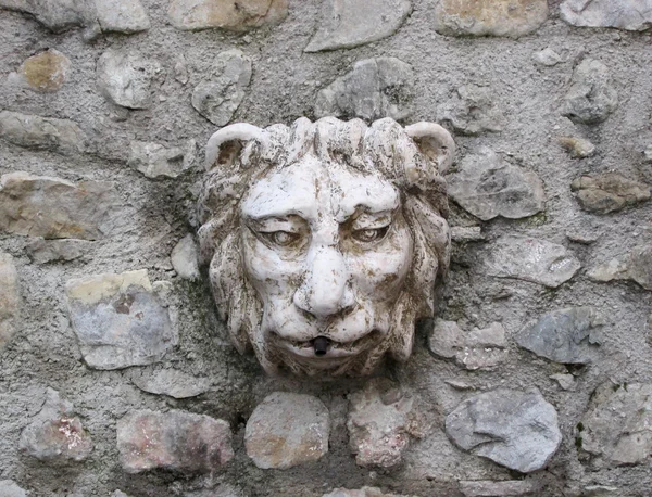 Löwenkopf geformter Brunnen — Stockfoto