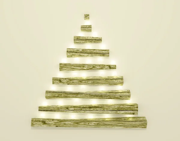 Wooden Christmas tree — Stock Photo, Image