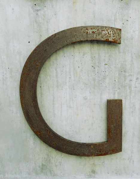 G metal letter — Stock Photo, Image