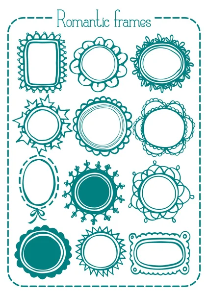 Quadros românticos — Vetor de Stock