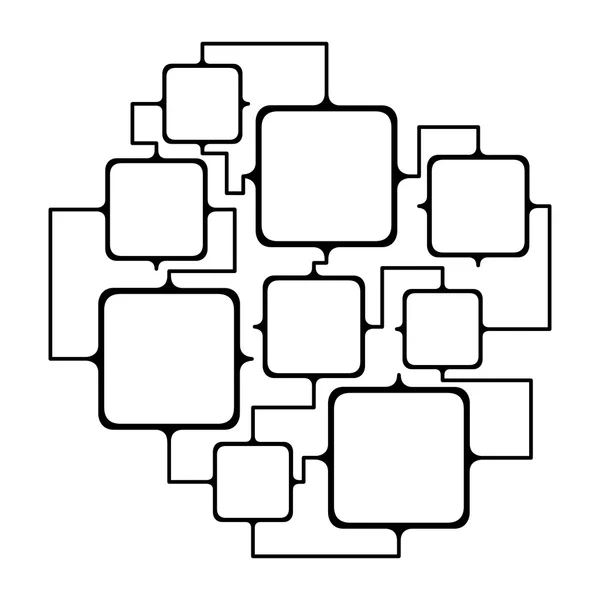 Cadres multiples noirs — Image vectorielle