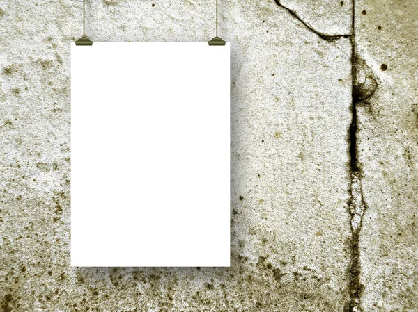 One paper sheet with clips — Stock Photo, Image