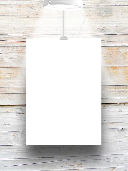 Jeden papier arkusz z 1 Lampa — Zdjęcie stockowe
