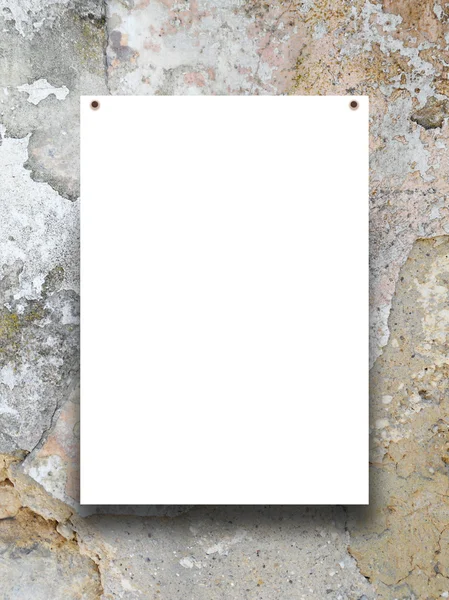 Uma folha de papel com unhas — Fotografia de Stock