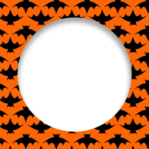 Ілюстрація круглої рамки з візерунком кажана — стокове фото