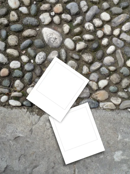 两个空白方形即时相框 — 图库照片