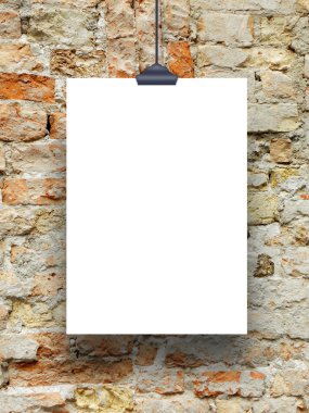 Dikey çerçeve üzerinde tuğla duvar klibi
