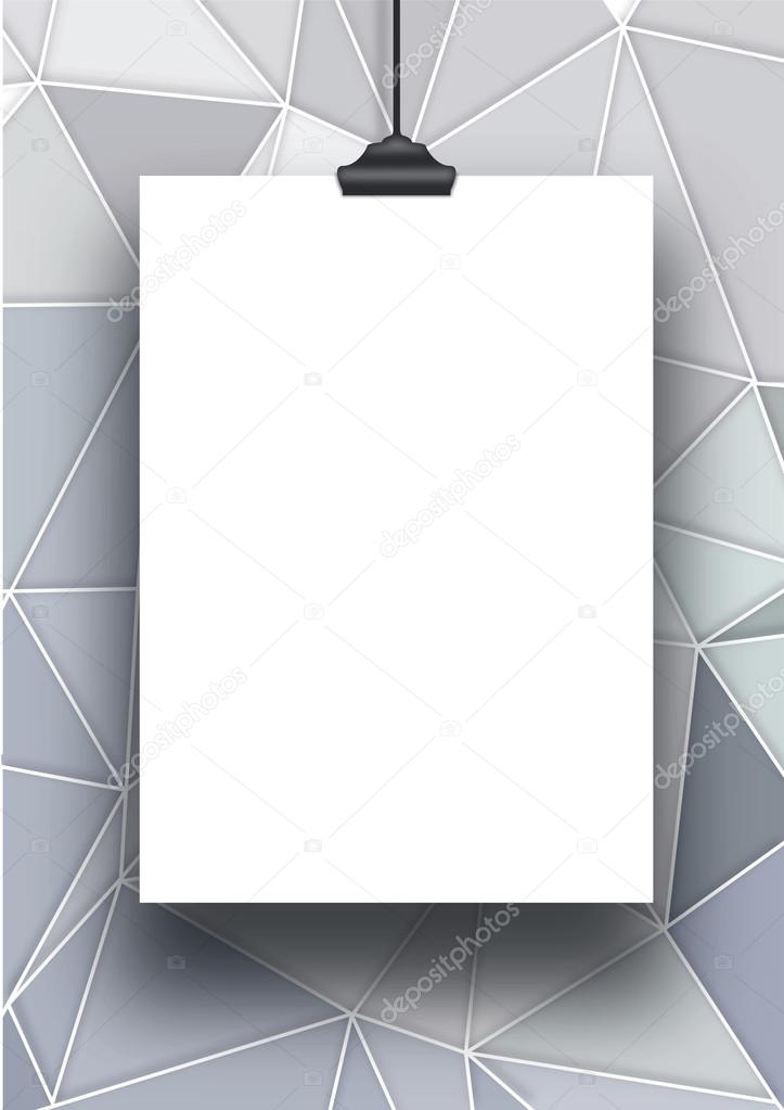 Single hanged vertical paper sheet with clip on mesh