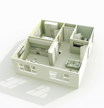3d mimari model