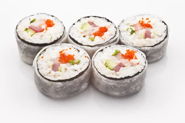 Rettich Maki mit Lachs — Stockfoto