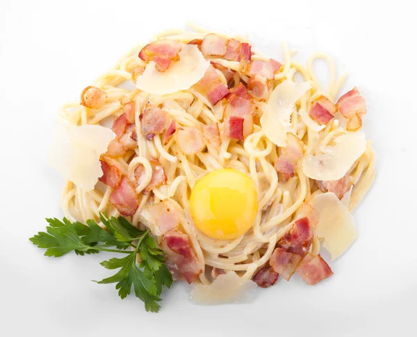 Spaghetti cooked in an Italian restaurant — Stock Photo, Image