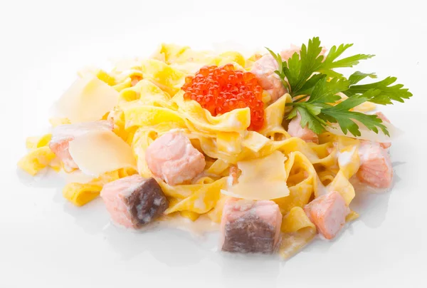 Spaghetti cooked in an Italian restaurant — Stock Photo, Image