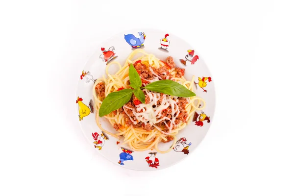 Spaghetti cooked in an Italian restaurant — Stock Photo, Image