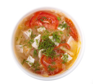 restoranda yemek çorba.