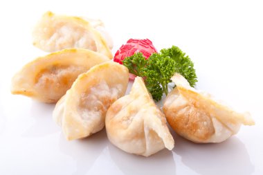 cooking of the restaurant with dumplings. clipart