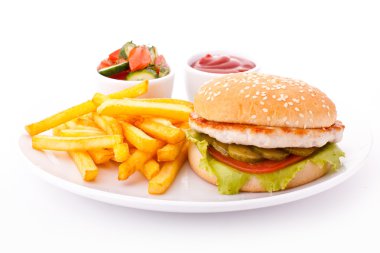 sandviç Cafe bir garnitür ile