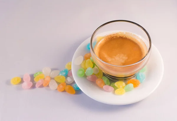 Coffee and sugar — Stock Photo, Image