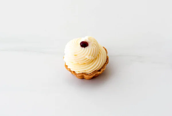 Cupcake Relleno Plato Blanco — Foto de Stock