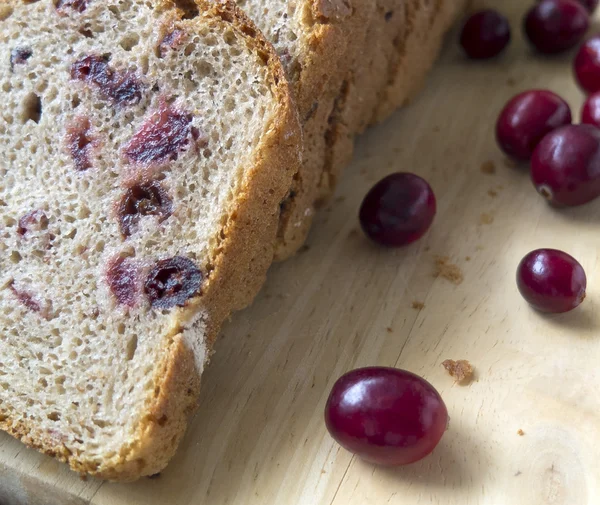 Pane con mirtilli rossi — Foto Stock