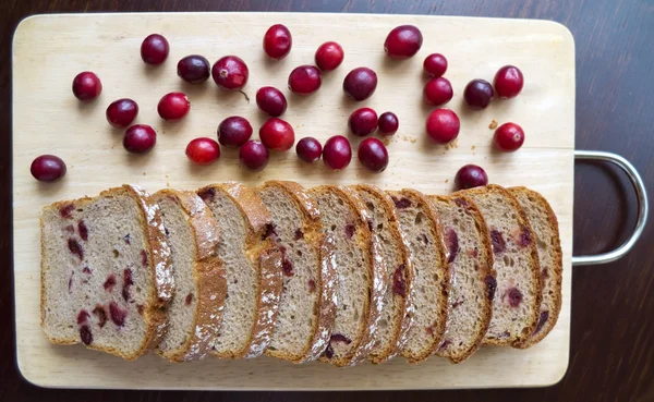 Pane con mirtilli rossi — Foto Stock