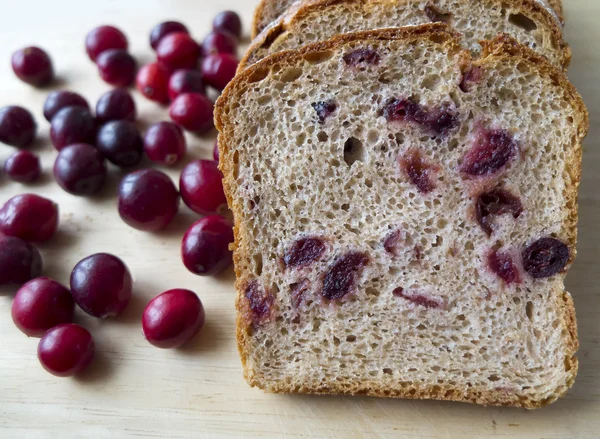 Healthy bread with cranberries — Stock Photo, Image