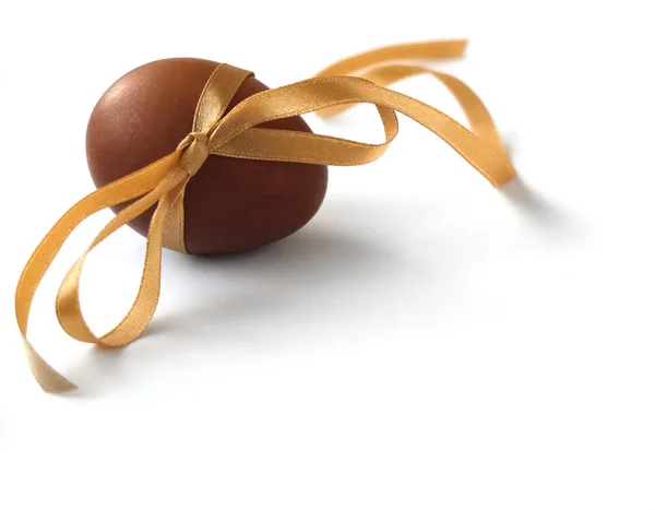 Easter card - egg with ribbon — Stock Photo, Image